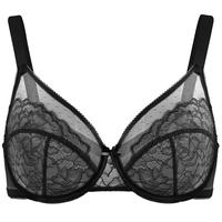 Plus Size Lace Underwire Bra - Full Coverage Unlined Bra with Floral Design for Women| Comfortable Everyday Support Fit Women...