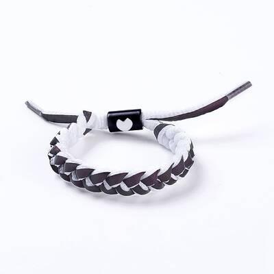 Adjustable Polycotton(Polyester Cotton) Yarn Braided Slider Bracelets