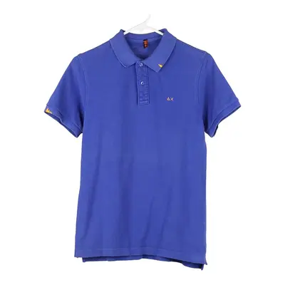 Sun68 Polo Shirt - Small Blue Cotton