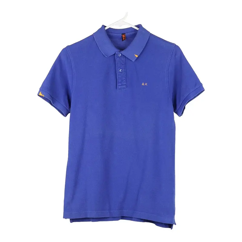Sun68 Polo Shirt - Small Blue Cotton