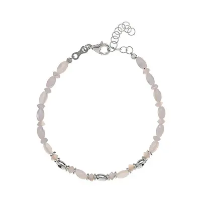 Alisia Fascinating silver bracelet with mother of pearl AL4568-Silver