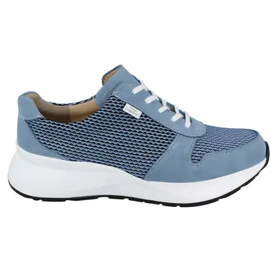 Finn Comfort Leganes Nubuck Textile Women's Lace Up Shoes - Blue Sky - Size:US 8.5 Women