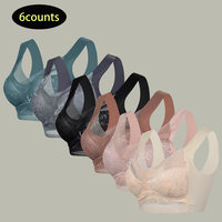 [6counts]Backless seamless lift bra for women invisible under clothes no lines Black Elegant brasier viral push Fashion Women...