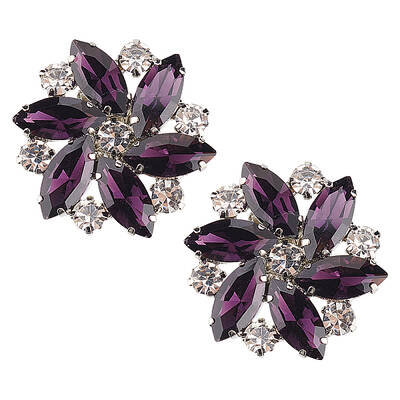 2Pcs Detachable Glass Rhinestone Shoe Decoration