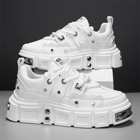 Men's Fashionable Lace Up Low Top Sneakers, Casual Comfortable Sports Running Shoes for Men, Male All-Match Round Toe Chunky ...