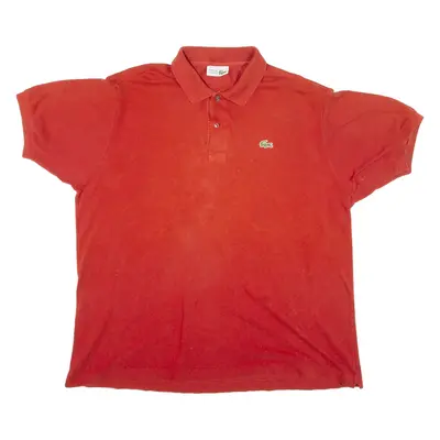 LACOSTE Mens Polo Shirt Red 2XL