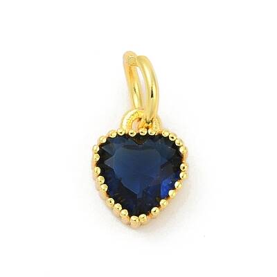 Brass Micro Pave Cubic Zirconia Pendants