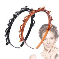 Spring Summer Gift 2 Pcs Bangs Hairstyle Hairpin Headband, Professional Weave Bangs Clip, Toothed Headband Braid Tool, Women ...