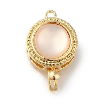 Brass Box Clasps with Resin