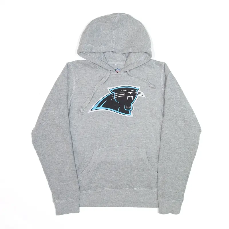 NFL Carolina Panthers Football Grey Pullover USA Hoodie Womens S