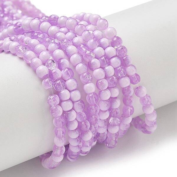 Crackle Glass Beads Strands