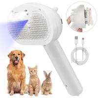 Pet Steam Brush, Self-cleaning Hair Removal Comb with Water Tank & Spray for Grooming, Pet Grooming Brush, Dog & Cat Grooming...
