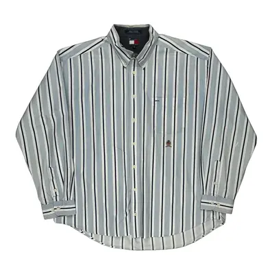 Tommy Hilfiger Striped Shirt - 2XL Blue Cotton
