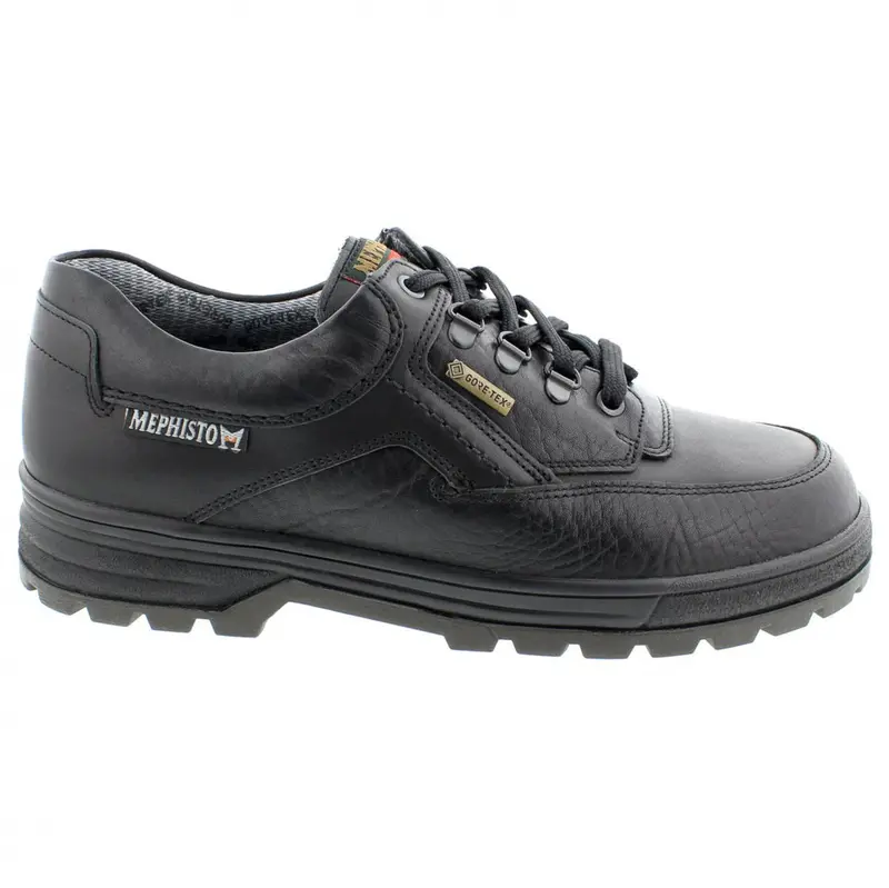 Mephisto Barracuda Go Leather Men's Lace Up Shoes - Black - Size:US 10.5 Men