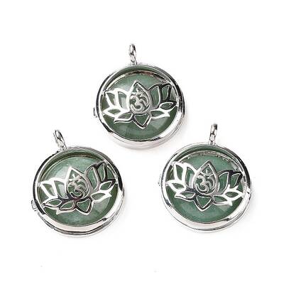 Natural Green Aventurine Locket Pendants