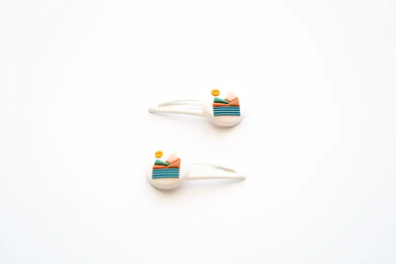 Snap hair clip set - Landscape