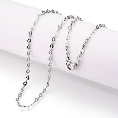 Brass Heart Link Chain Necklaces