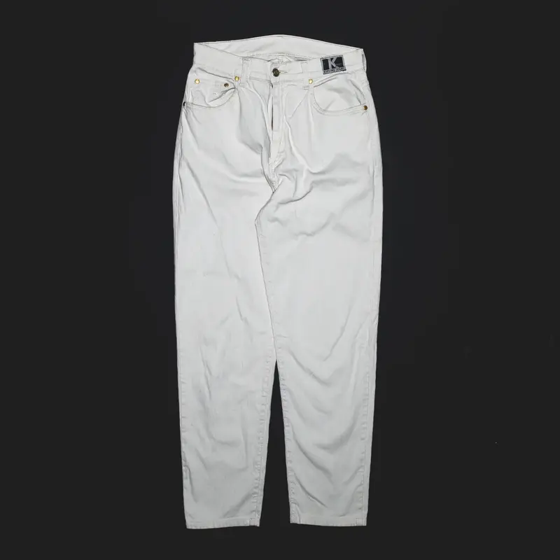 KIPLING JEANS White Regular Tapered Trousers Womens W27 L27