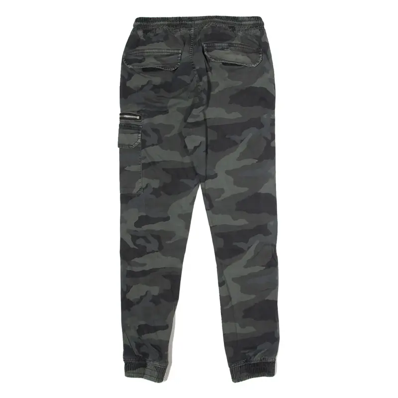 Camouflage Cargo Mens Trousers Green Regular Straight W40 L26