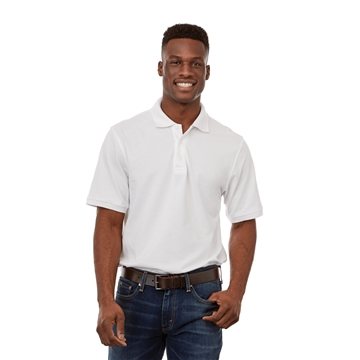 24 Custom Men's BELMONT Short Sleeve Pique Polo - 100% Cotton & ...