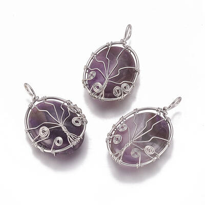 Natural Amethyst Pendants
