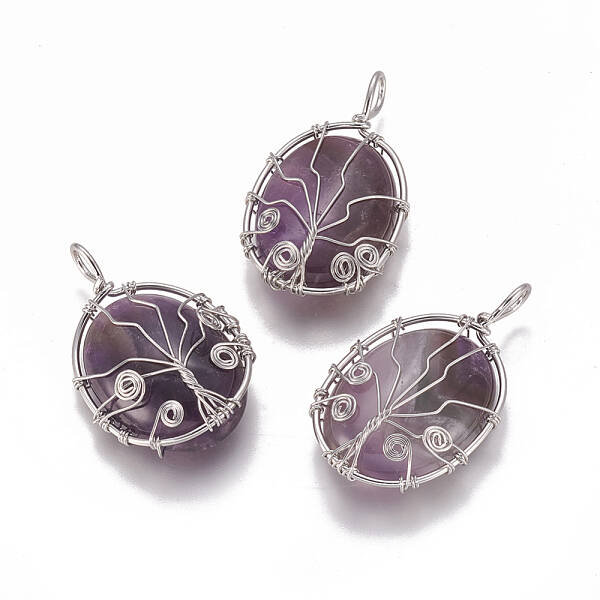 Natural Amethyst Pendants