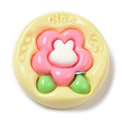 Opaque Flower Resin Cabochons