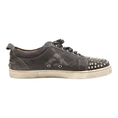 CHRISTIAN LOUBOUTIN Sneaker Trainers Grey Leather Mens UK 8.5
