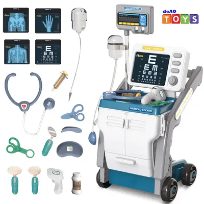 deAO Toys Doctor Kits,Pretend Medical Station Set,Role Play Set,16 PCS Medical Kit Toy with Sound and Light Functions Doctor ...
