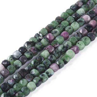 Natural Ruby in Zoisite Beads Strands