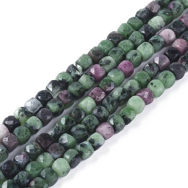 Natural Ruby in Zoisite Beads Strands