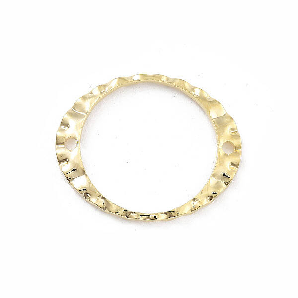 Brass Textured Hollow Oval Links