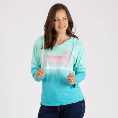 Paw Print Ombre Hooded Tunic - M