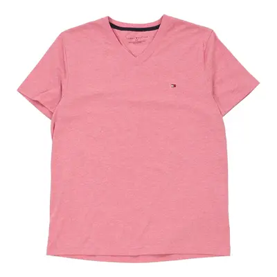 Tommy Hilfiger V-neck T-Shirt - Small Pink Cotton | Size: small