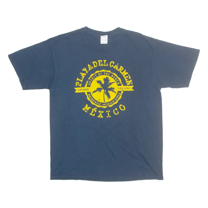 YAZBEK Playa Del Carmen Mens T-Shirt Blue L