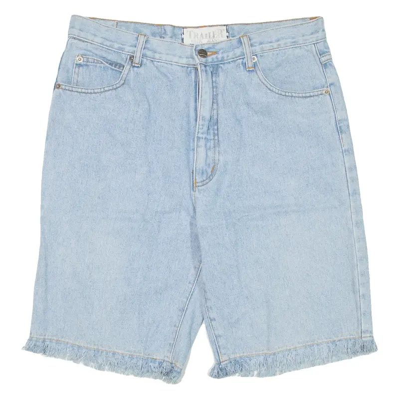 TRAILER Mens Denim Shorts Blue Relaxed M W31