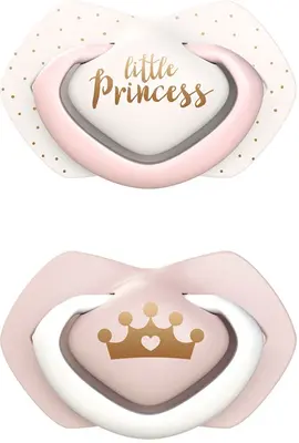 Canpol babies Royal Baby B 6-18 m pink pacifier 2 pcs