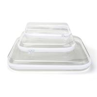 Clear Storage Box Set, 1 Set Large Capacity Zipper Organizer Storage Box, Portable Storage Organizer for Skin Care, Clothes, ...