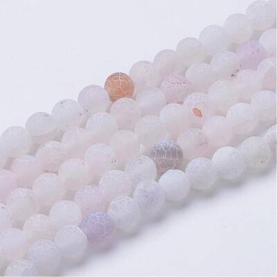 Natural & Dyed Crackle Agate Bead Strands