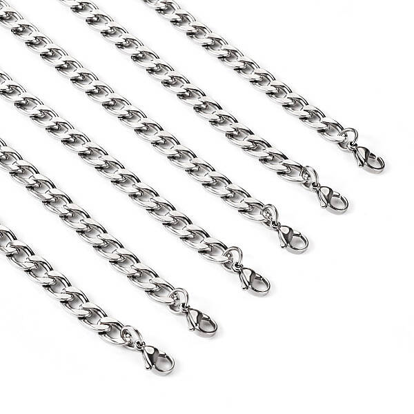 Stainless Steel Curb Chain Necklaces for Men Women