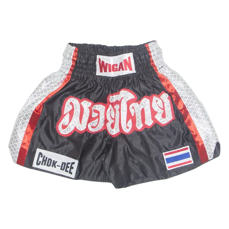 Wigan Thai Boxing Mens Sports Shorts Black XL W28