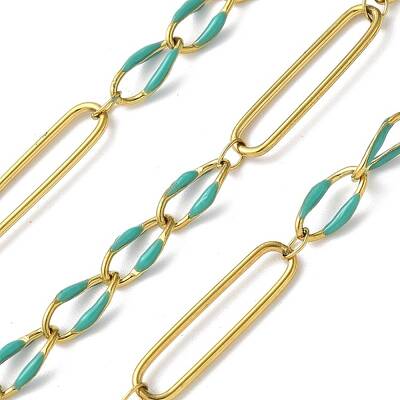304 Stainless Steel Enamel Figaro Chains