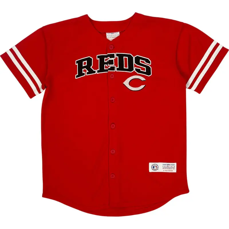 Majestic Reds Baseball Jersey - Large - Red Polyester