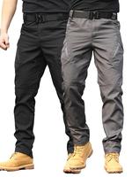 2PCS Men'S Tactical Work Pants , Multi-Pocket, Durable Fabric for Hiking, Outdoor Activities, and Construction, Durable Fabri...