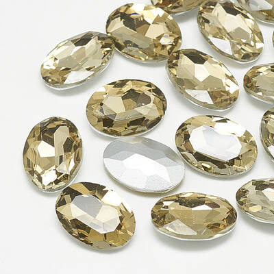 Pointed Back Glass Rhinestone Cabochons