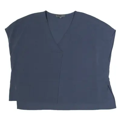 FRENCH CONNECTION Womens Oversized Top Blue V-Neck Sleeveless M