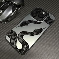 Case for iPhone 16 Pro Max 15 Plus 14 13 12 11 XS XR E snake Style Anti-Scratch Military-Grade Drop Protection slim Cover