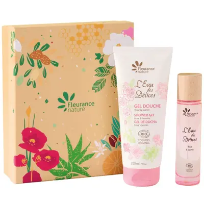 Fleurance nature L'Eau des Délices Rose and jasmine gift set