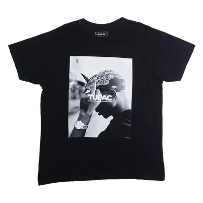 MISTER TEE Tupac Mens Band T-Shirt Black Crew Neck 2XL