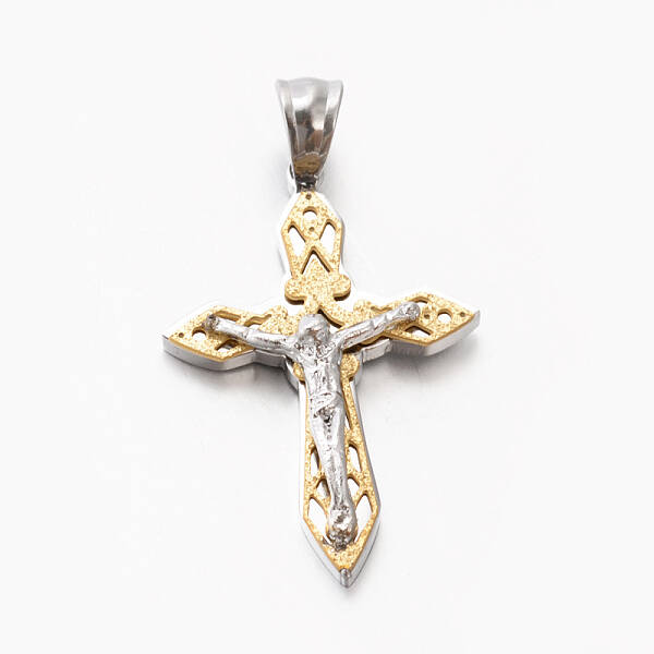 Easter Theme Womens Men's 201 Stainless Steel Crucifix Cross Pendants